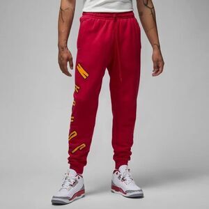 Jordan Flight MVP Men's Fleece Pants Black White / Cardinal Red/Sail